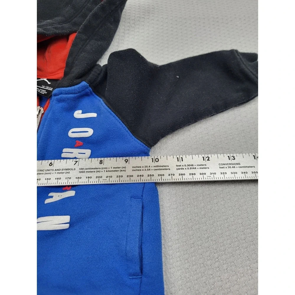 Nike Air Jordan Jacket Infant 6 9M Blue Hoodie Full Zip Spellout Basketball Kids